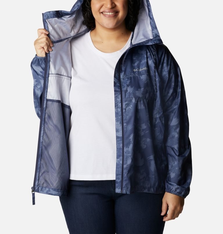 Jacheta Columbia Flash Challenger Novelty Windbreaker Dama Bleumarin | Plus Size PBAM1S078